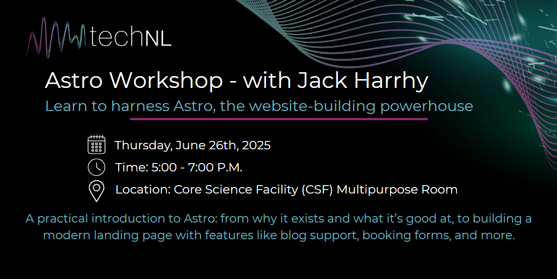 Astro Workshop with Jack Harrhy - June 26, 2025, at the Core Sciences Facility